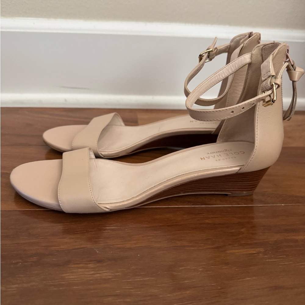 Cole Haan Women's Tan Wedge Sandals